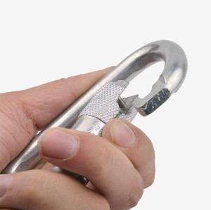 30kN D-Frame Steel Carabiner for Full-Body Harness Attachment