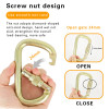 45KN Heat Treated Cold Forged Steel Screw Lock Carabiner Heavy Duty Industrial Load Bearing Snap Hook
