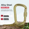 45KN Heat Treated Cold Forged Steel Screw Lock Carabiner Heavy Duty Industrial Load Bearing Snap Hook