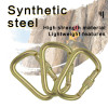 45KN Heat Treated Cold Forged Steel Screw Lock Carabiner Heavy Duty Industrial Load Bearing Snap Hook