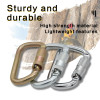 45kN D-Frame Steel Carabiner for Heavy-Duty Harness Connections