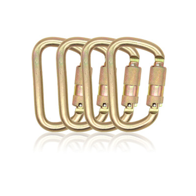45kN D-Frame Steel Carabiner for Heavy-Duty Harness Connections