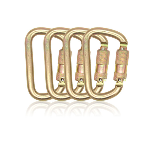 45kN D-Frame Steel Carabiner for Heavy-Duty Harness Connections