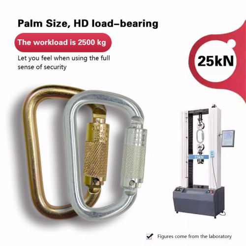 Cold-Formed 45kN Locking Carabiner for Safety Lanyard Assembly