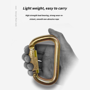 Cold-Formed 45kN Locking Carabiner for Safety Lanyard Assembly