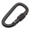 Black 25kN Cold-Formed Steel Carabiner for Professional Access Gear