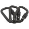Black 25kN Cold-Formed Steel Carabiner for Professional Access Gear