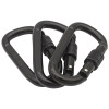 Black 25kN Cold-Formed Steel Carabiner for Professional Access Gear