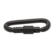 Black 25kN Cold-Formed Steel Carabiner for Professional Access Gear