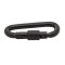 Black 25kN Cold-Formed Steel Carabiner for Professional Access Gear