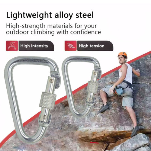 25kN Screw Lock Carabiner, Heat‑Treated Cold Formed Steel for Fall Protection Work
