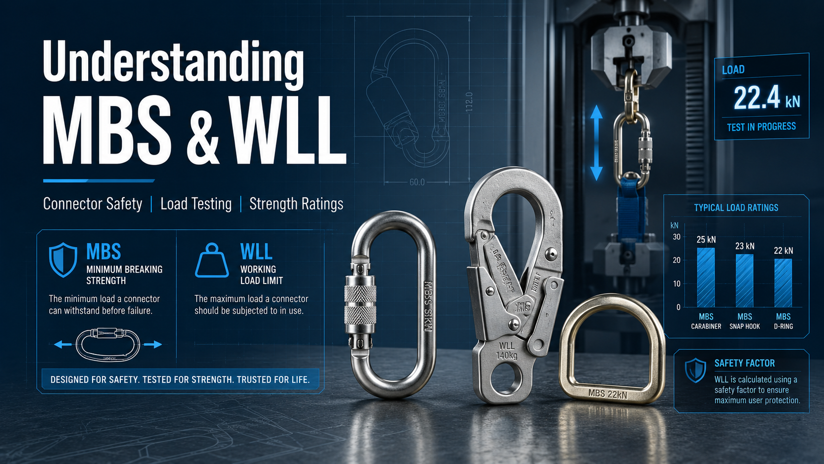 Understanding Minimum Breaking Strength (MBS) and Working Load Limit (WLL) in Safety Connectors