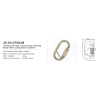 Automatic Locking 23kN Steel Oval Carabiner ? Secure Connector for Work at Height Applications