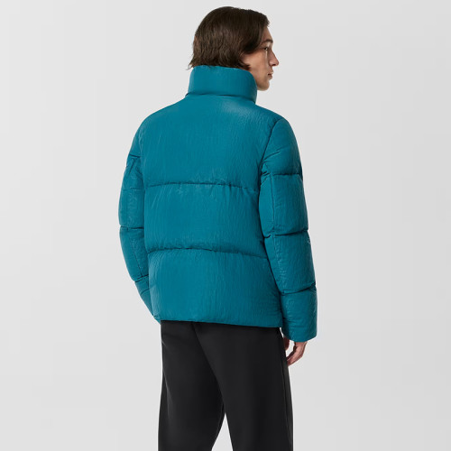 Custom Stand Collar Checkered Texture Down Jacket Manufacturer | Ginwen