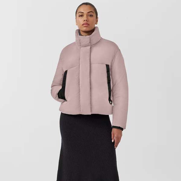 Custom Colorblock High Neck Puffy Jacket Manufacturer | Ginwen