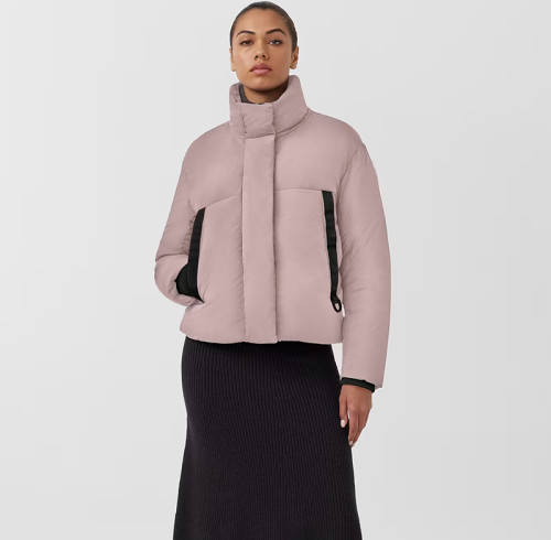 Custom Colorblock High Neck Puffy Jacket Manufacturer | Ginwen