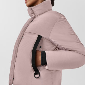 Custom Colorblock High Neck Puffy Jacket Manufacturer | Ginwen