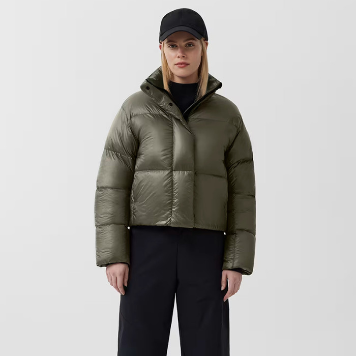 Custom Cropped Glossy Puffy Jacket Manufacturer | Ginwen