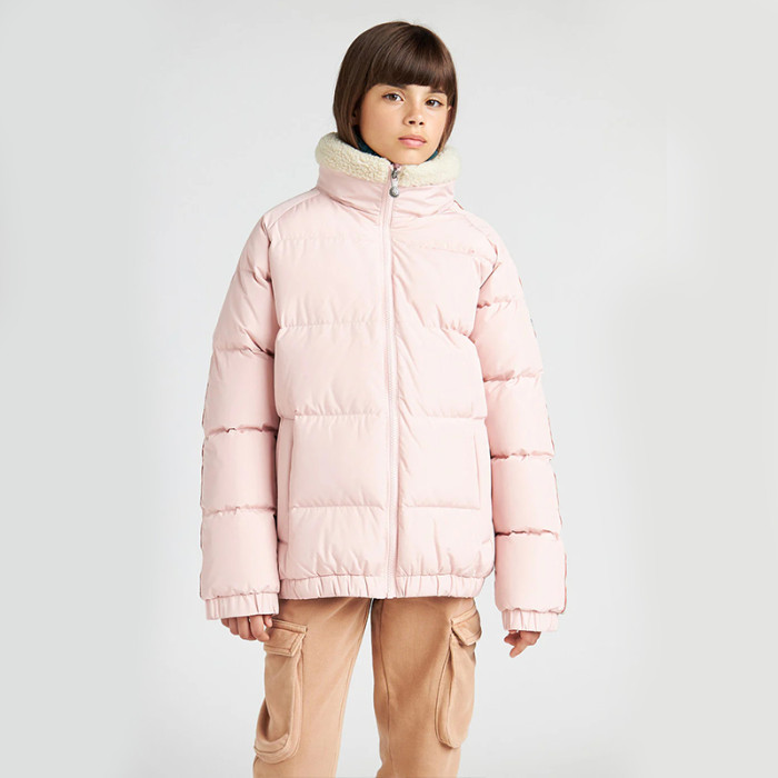 Custom Kids lambskin stand collar puffy jacket Manufacturer | Ginwen