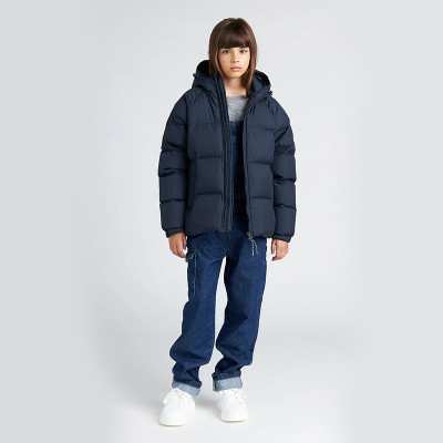 Custom Kids Thick Hooded Puffy jacket Manufacturer | Ginwen
