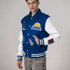 Custom Men with Embroidered Patches Varsity Jacket Manufacturer | Ginwen
