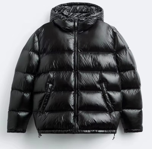 Custom Basic High Shine Hooded Puffer Jacket Manufacturer | Ginwen