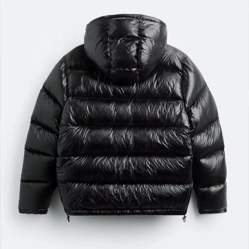 Custom Basic High Shine Hooded Puffer Jacket Manufacturer | Ginwen