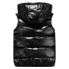 Custom Basic Shiny Hooded Puffer Vest Manufacturer | Ginwen