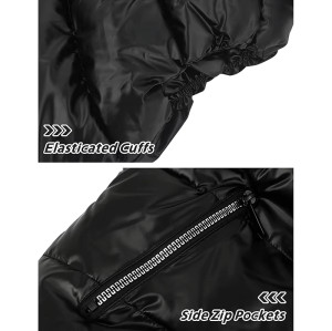 Custom Basic Shiny Hooded Puffy Vest Manufacturer | Ginwen
