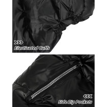 Custom Basic Shiny Hooded Puffer Vest Manufacturer | Ginwen