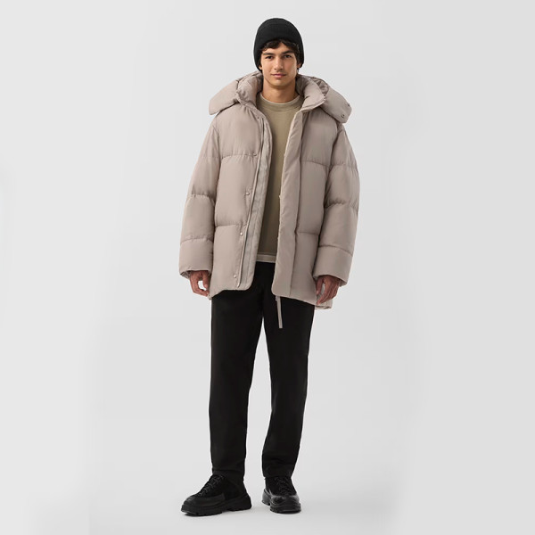 Custom Men's Thick Hooded Puffy Jacket Manufacturer | Ginwen