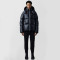 Custom Men's Detachable Hood Glossy Shiny Puffer Jacket Manufacturer | Ginwen