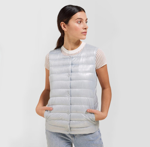 Custom Women's Shiny Down Vest Manufacturer | Ginwen