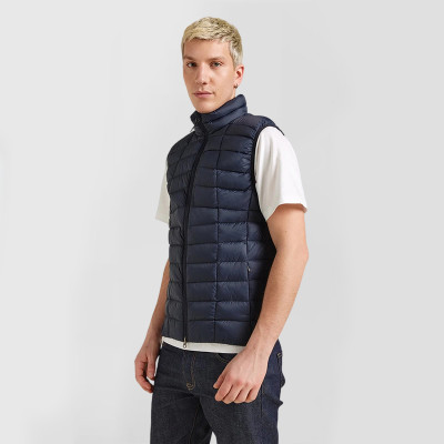 Custom Men's Stand Collar Down Vest Manufacturer | Ginwen