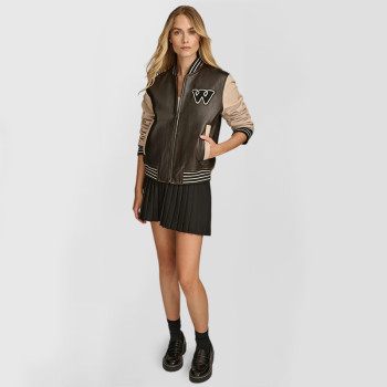 Custom Women American Letter Varsity Jacket Manufacturer | Ginwen