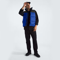 Custom Men's Colorblock Turtleneck Puffer Vest Manufacturer | Ginwen