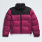Custom Women's Burgundy and Black Short Puffer Jacket Manufacturer | Ginwen
