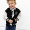 Custom kids Children's Black and White Varsity Jacket Manufacturer | Ginwen