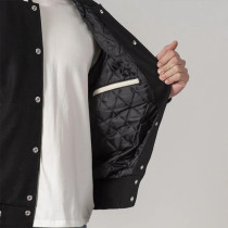Custom American Black and White Varsity Jacket Manufacturer | Ginwen