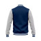 Custom blue and white college style university jacket Manufacturer | Ginwen
