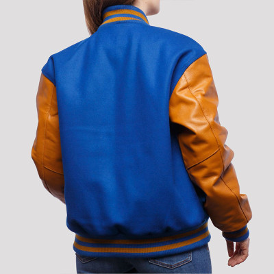 Custom Women's Two-tone Varsity Jacket Manufacturer | Ginwen