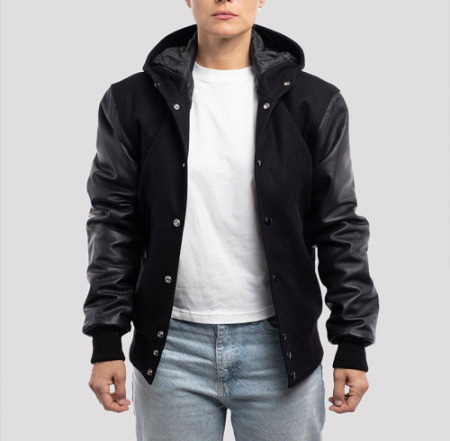 Custom Trendy Street Hooded Varsity Jacket Manufacturer | Ginwen