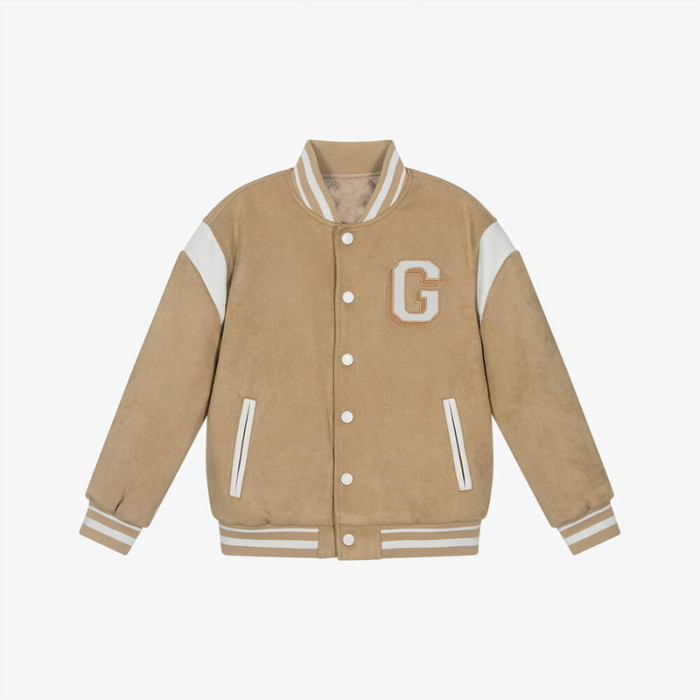 Custom kids vintage embroidered college jacket Manufacturer | Ginwen