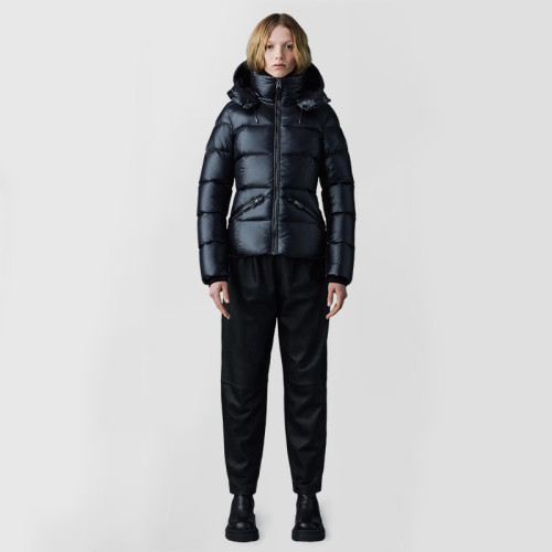 Custom Women's Shiny Slim Fit Hooded Puffy Jacket Manufacturer | Ginwen