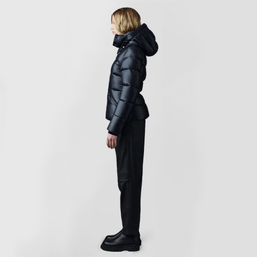 Custom Women's Shiny Slim Fit Hooded Puffy Jacket Manufacturer | Ginwen