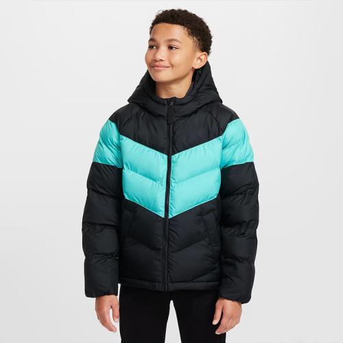 Custom Kids Color Block Hooded Puffy Jacket Manufacturers | Ginwen