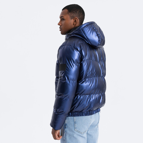 Custom Men's Winter High Gloss Windproof Puffy Jacket Manufacturers | Ginwen