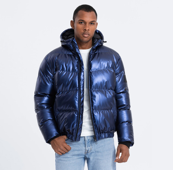 Custom Men's Winter High Gloss Windproof Puffer Jacket Manufacturer | Ginwen
