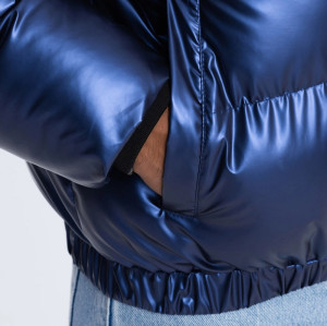 Custom Men's Winter High Gloss Windproof Puffy Jacket Manufacturers | Ginwen
