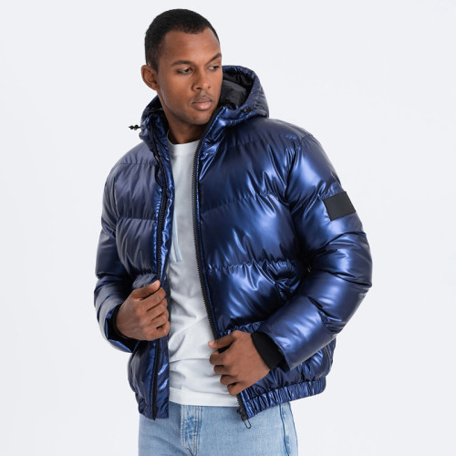 Custom Men's Winter High Gloss Windproof Puffy Jacket Manufacturers | Ginwen